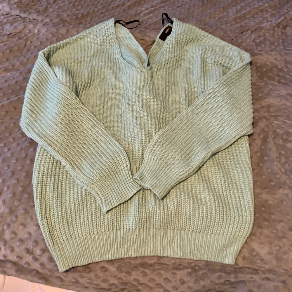 Forever 21 Knot Back Sweater in Teal
